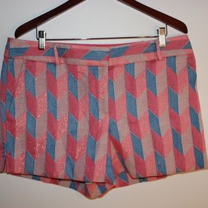 COPY - J Crew Blue and Pink Pattern Short